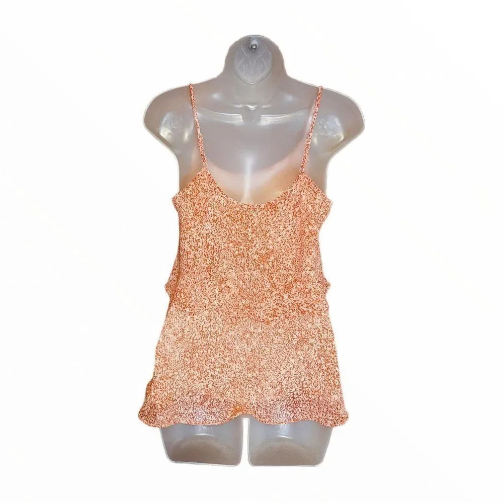 CAbi Ruffle Flutter Top in Orange sz Small - Picture 3 of 4